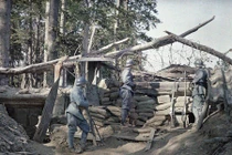 Ảnh màu binh sĩ trên mặt trận phía Tây hồi CTTG 1