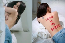 Nữ người mẫu gây tranh cãi vì cởi áo chụp ảnh sinh nhật 