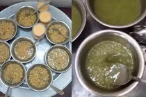 Lớp mầm non cho trẻ 1 tuổi ăn mì tôm, mặc dù thu 50.000 tiền ăn/ ngày