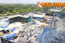 Cận cảnh hiện trường đổ nát vụ sập giàn giáo ở TP HCM