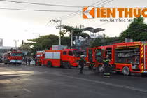 Cháy xưởng tôm đông lạnh, nhiều tài sản bị thiêu rụi