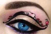 Nghệ thuật vẽ hình sống động trên mắt