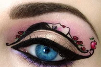 Nghệ thuật vẽ hình sống động trên mắt