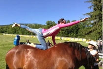Kỳ lạ kiểu tập yoga với ngựa