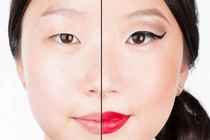 Biến đổi kỳ lạ của 2 nửa khuôn mặt khi make up