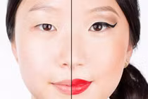 Biến đổi kỳ lạ của 2 nửa khuôn mặt khi make up