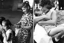 Ảnh đen trắng xúc động về tình mẫu tử