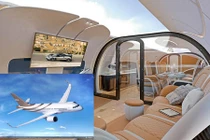 Độc lạ: máy bay Airbus mở toang trần cho khách ngắm trời mây