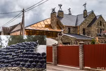 Ngôi nhà ma quái tràn ngập hộp sọ giả và hình quỷ dữ 