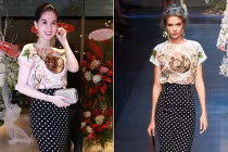 Soi trọn bộ hàng hiệu D&G bị Ngọc Trinh “nhái”