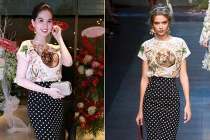 Soi trọn bộ hàng hiệu D&G bị Ngọc Trinh “nhái”
