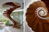 Những mẫu cầu thang xoắn ốc bằng gỗ cực độc lạ 