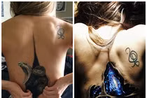 Mãn nhãn những bức tranh 3D sống động trên lưng thiếu nữ