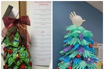 Độc đáo cây thông Noel từ bao cao su, băng vệ sinh