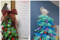 Độc đáo cây thông Noel từ bao cao su, băng vệ sinh