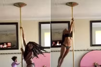 Bà mẹ gây phẫn nộ vì múa cột trước mặt con