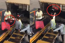 Video: Nhân viên sân bay Đà Nẵng ném hành lý hành khách gây bức xúc