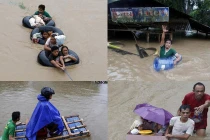 Độc lạ muôn kiểu phương tiện chạy lụt của người Philippines