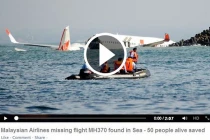 Xôn xao video tìm thấy máy bay Malaysia, nhiều người còn sống