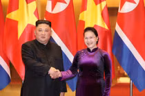 Ảnh: Chủ tịch Quốc hội Nguyễn Thị Kim Ngân tiếp Chủ tịch Triều Tiên