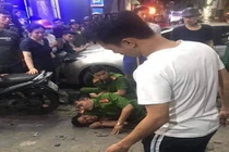 Khống chế kẻ “ngáo đá” dùng dao chém người giữa phố ở Hải Phòng