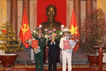 Chủ tịch nước phong hàm đại tướng Bộ trưởng Tô Lâm và đồng chí Lương Cường