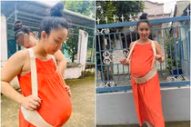 Vợ Lê Dương Bảo Lâm phải lấy dây đỡ bầu sát ngày sinh