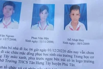 Ba bé trai từ 11-14 tuổi đạp xe hơn 300km lên TP HCM tìm cha mẹ