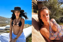 Bạn gái Neymar diện bikini khoe bụng bầu