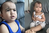 Võ Hạ Trâm "ná thở" khi con gái vạch áo mẹ "dòm ngó" 