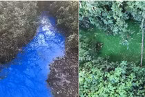 Hoang mang dòng sông xanh biếc kỳ dị mãi chưa tìm được nguyên nhân