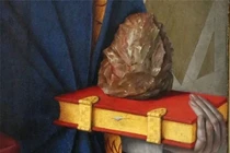 Soi bức tranh thế kỉ 15, chuyên gia "đứng tim" thấy viên đá lạ lùng 