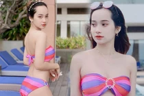 Nữ sinh Kinh tế khoe dáng đẹp nõn nà với bikini màu sắc