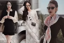 Á hậu Tú Anh lên đồ toàn đen trắng nhưng vẫn chẳng hề nhàm chán