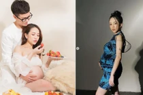 Bụng bầu 'vượt mặt' nhưng con gái Minh Nhựa vẫn chụp hàng chục bộ hình