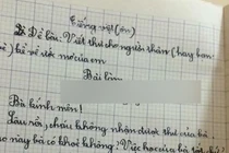 Học sinh tiểu học viết thư gửi bà, đọc câu thứ 3 ngã ngửa