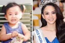Hoa hậu Mai Phương, á hậu Phương Nhi khoe ảnh hồi nhỏ
