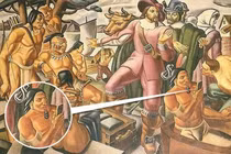 Phóng to 10 lần bức tranh cổ, phát hiện món đồ “xuyên không” quen thuộc