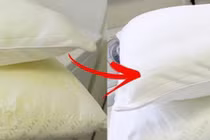 Vỏ gối ngả vàng, chỉ bạn 3 bước đơn giản để lại sạch tinh tươm
