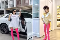 Con gái Diệp Lâm Anh mặc đồ của mẹ nhìn cực hài