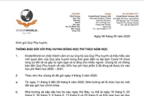 Phụ huynh trường QT Singapore phản đối việc thu học phí dạy online