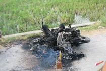 Thêm một vụ đánh chết kẻ trộm chó, đốt xe