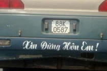 Biển cảnh báo “siêu độc” trên xe tải