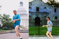 Cựu Tổng thống Bill Clinton khoe giò trên phố