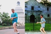 Cựu Tổng thống Bill Clinton khoe giò trên phố