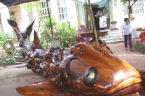 Ngôi chùa có “Kình Ngư” bằng gỗ mù u 300 tuổi