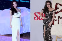 Vy Oanh nuột nà với đầm dài xẻ cao