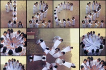 Thích thú với “nghệ thuật xếp hình” kiểu học sinh