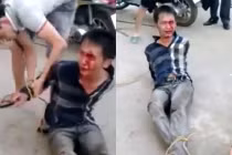 Trộm xe máy bị đánh mù mắt, kêu cha gọi mẹ?