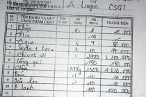 Xôn xao hóa đơn bữa nhậu “sộp” ghi tên CSGT